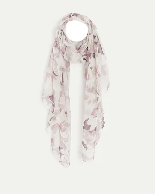 Scarf with Abstract Floral Print
