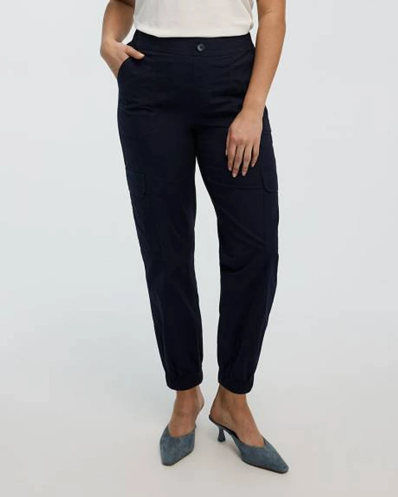 Poplin Jogger with Cargo Pockets