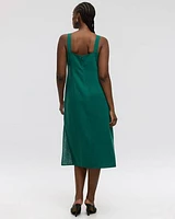 Sleeveless V-Neck Midi Dress