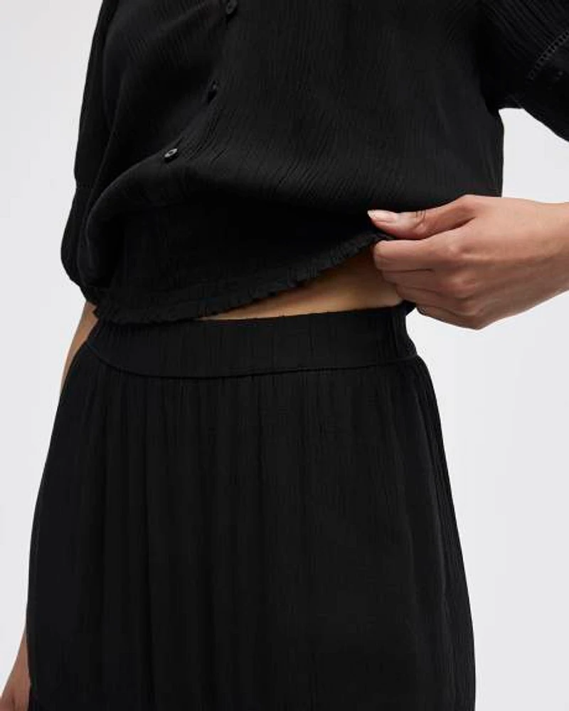 Pull-On Tiered Maxi Skirt