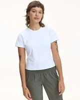 Short-Sleeve Crew-Neck Ribbed Tee