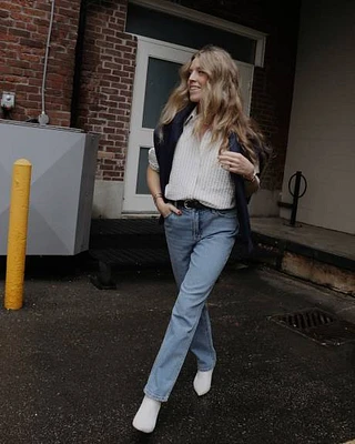 Straight-Leg Mid-Rise Jean