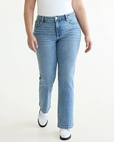 Straight-Leg Mid-Rise Jean