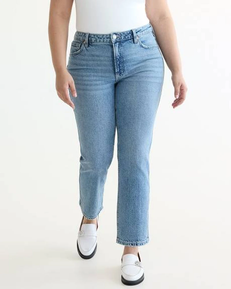 Straight-Leg Mid-Rise Jean