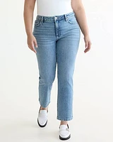 Straight-Leg Mid-Rise Jean