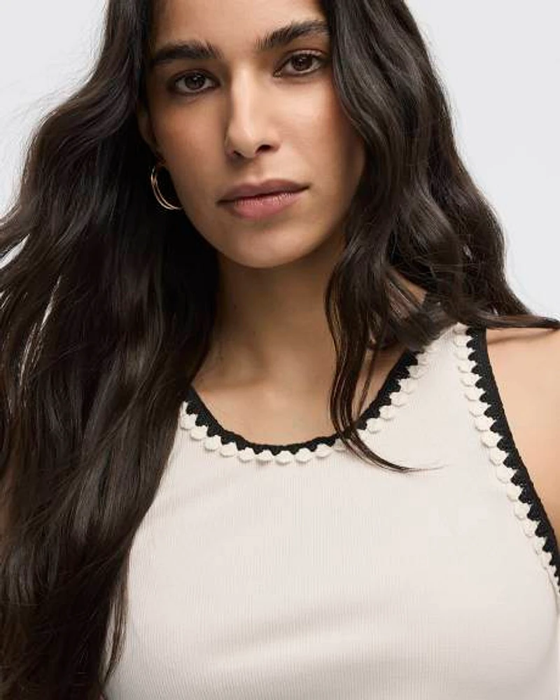 Scoop-Neck Ribbed Tank