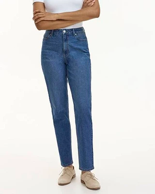 Tapered-Leg High-Rise Jean