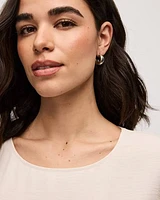 Short-Sleeve Crew-Neck T-Shirt Blouse