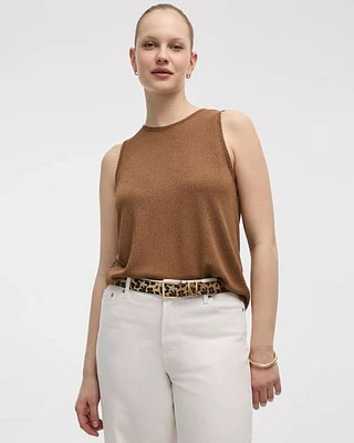 Camisole à col rond avec bordures crochetées