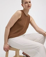 Camisole à col rond avec bordures crochetées