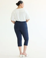 Slim-Leg High-Rise Capri Pants