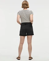 Mid-Rise Denim Shorts with Rolled Hem
