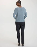 Cashmere-Blend V-Neck Sweater