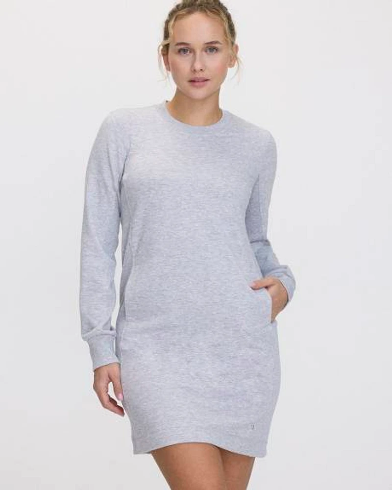 Long-Sleeve French Terry Dress