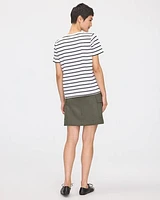 Striped Boyfriend Crew Neck T-Shirt