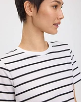 Striped Boyfriend Crew Neck T-Shirt