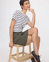 Striped Boyfriend Crew Neck T-Shirt