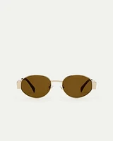 Golden Sunglasses with Oval Lenses