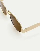 Golden Sunglasses with Oval Lenses