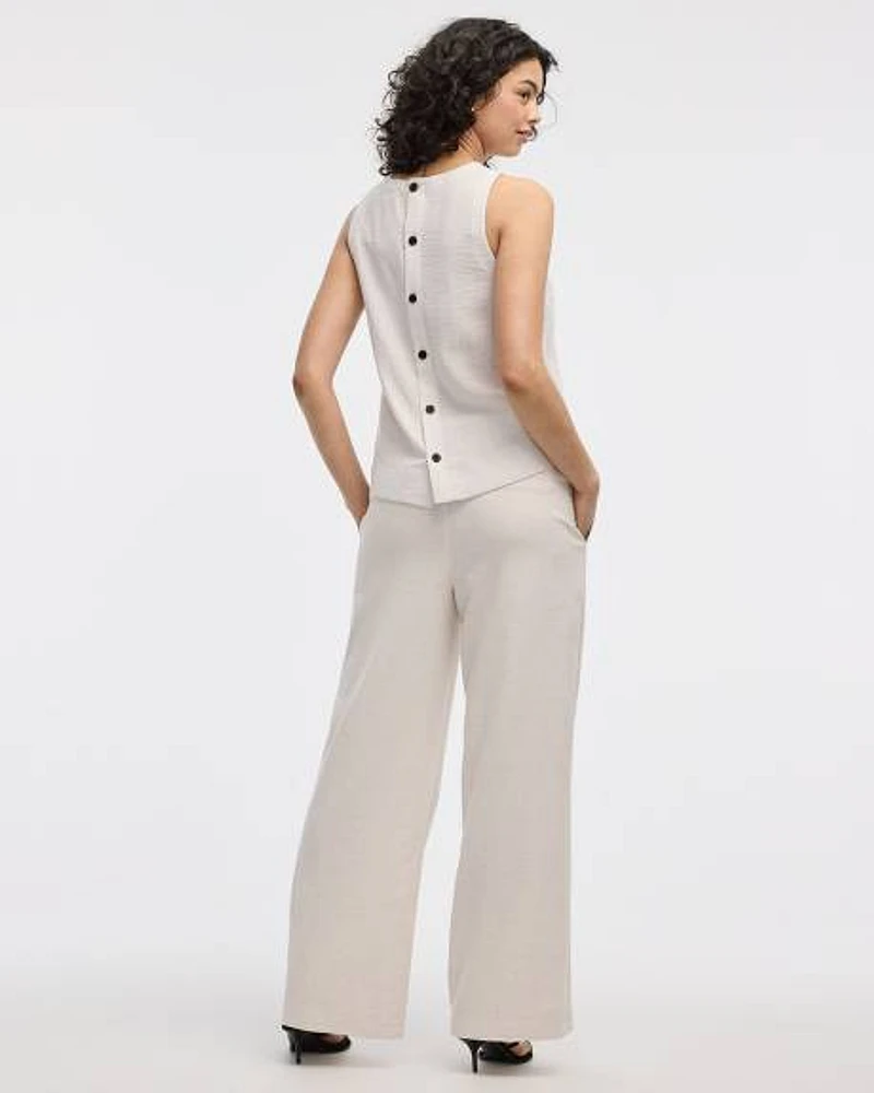 Blouse sans manches à col rond