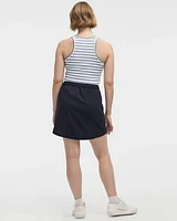 Skort with Elastic Waistband