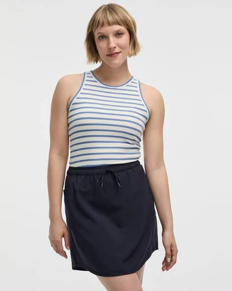 Skort with Elastic Waistband