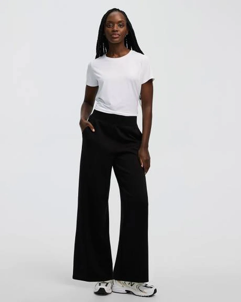 Wide-Leg Pull-On Pant