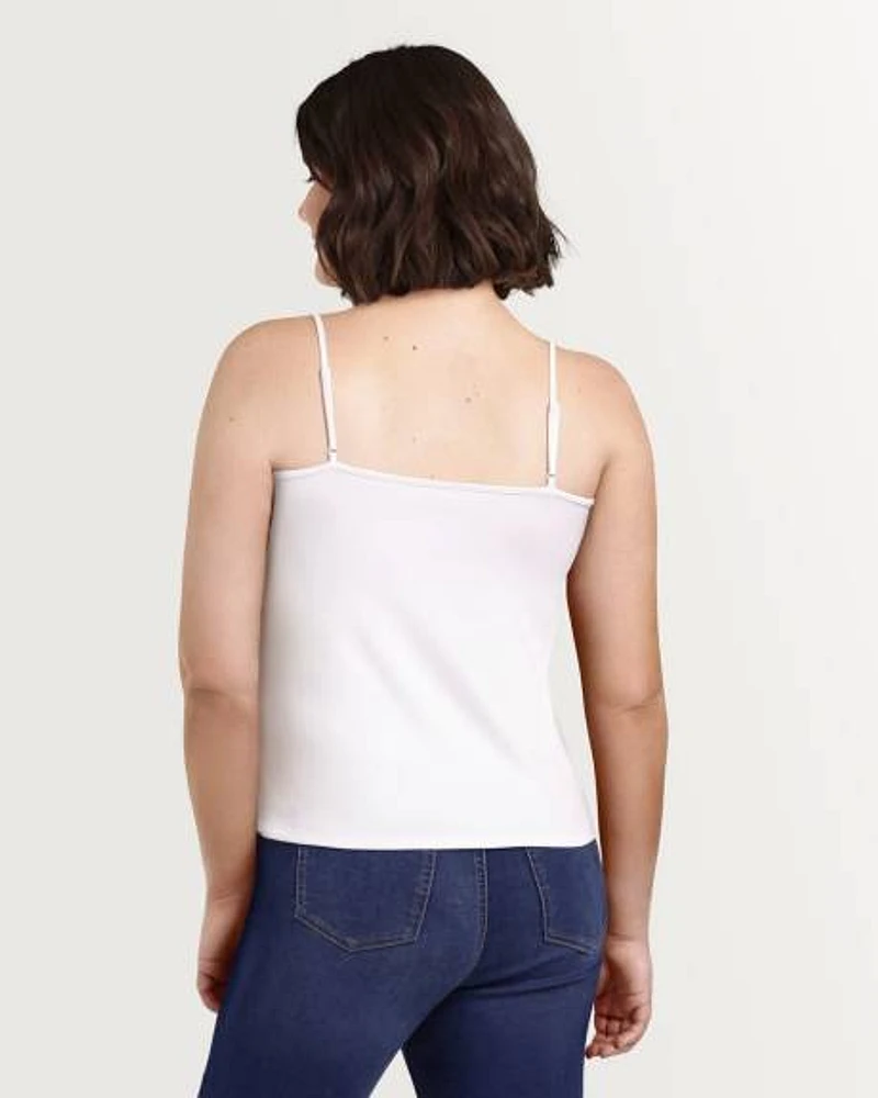 Camisole à col dégagé et fines bretelles