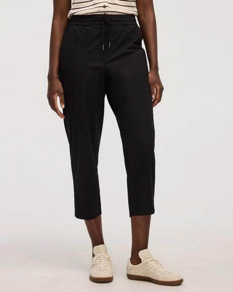 Poplin Capri Pants