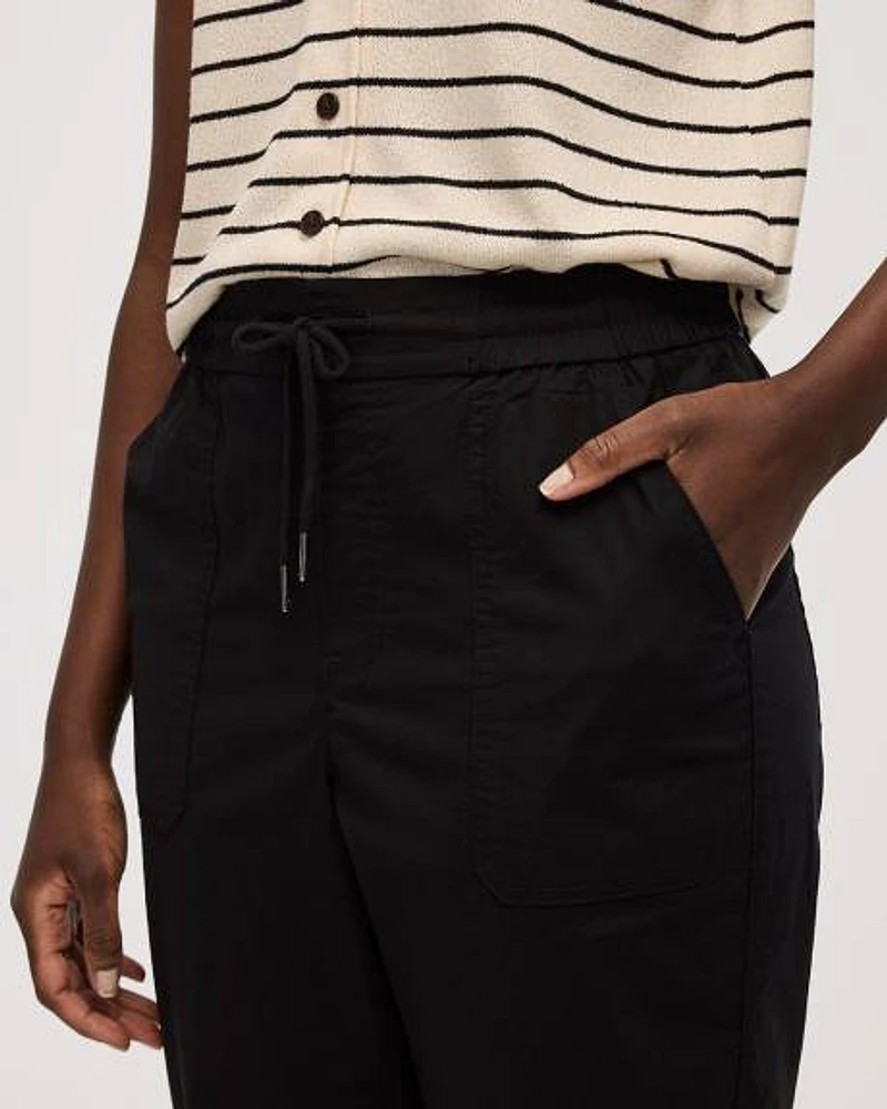 Poplin Capri Pants