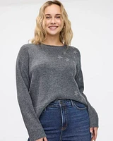 Long-Sleeve Crew-Neck PlushSoft Loose Sweater