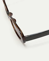 Lunettes de soleil noires à monture ovale
