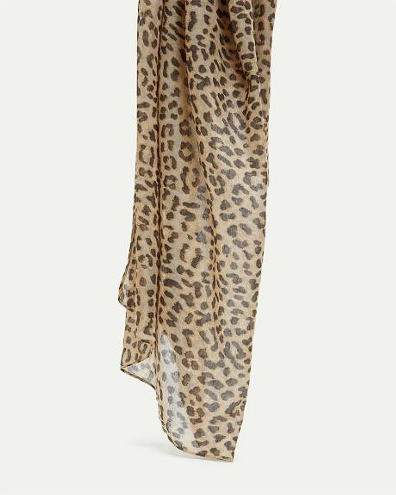 Scarf with Cheetah Print