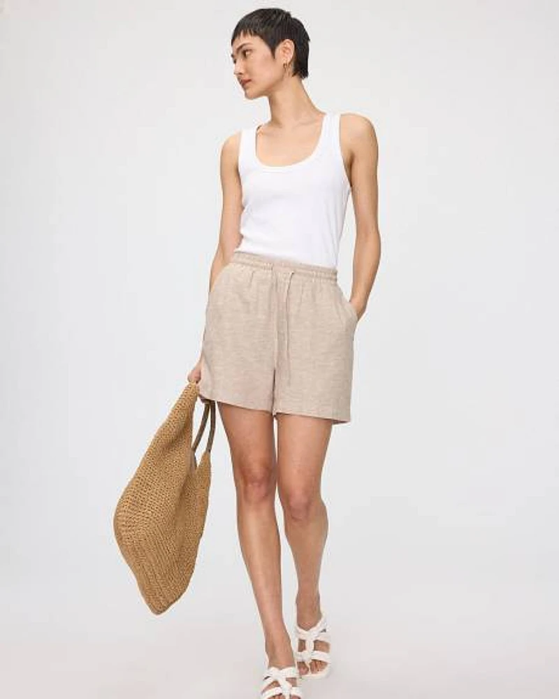 Linen Shorts with Drawstring