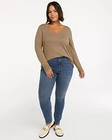 High-Rise Medium Wash Jean with Skinny Leg
