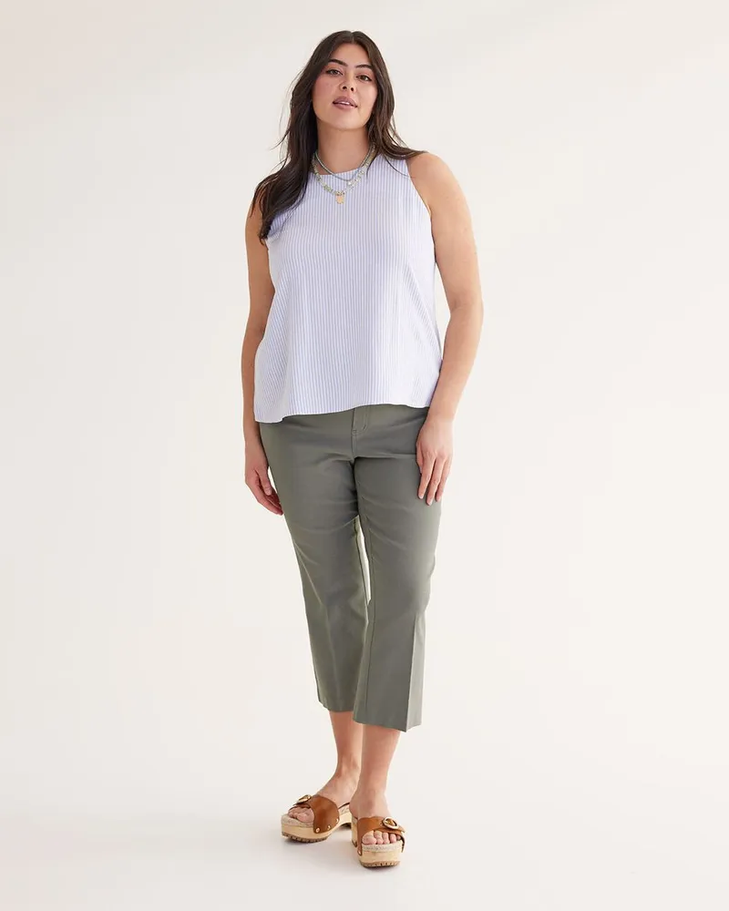 Reitmans Slim-Leg High-Rise Capri Pants