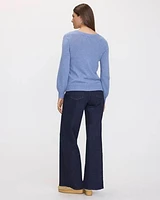 Cashmere-Blend Boat-Neck Sweater