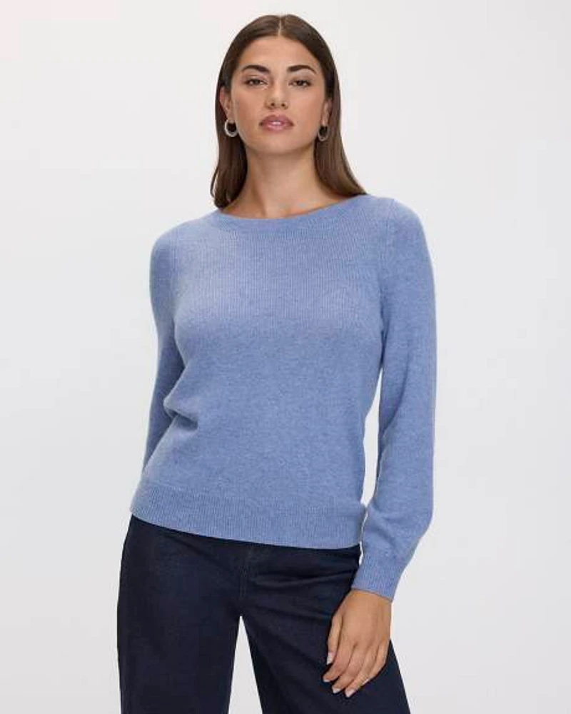 Cashmere-Blend Boat-Neck Sweater