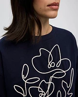 Long-Sleeve Crew-Neck Fleece Sweatshirt