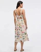 Robe longue sans manches à encolure carrée