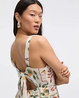 Robe longue sans manches à encolure carrée