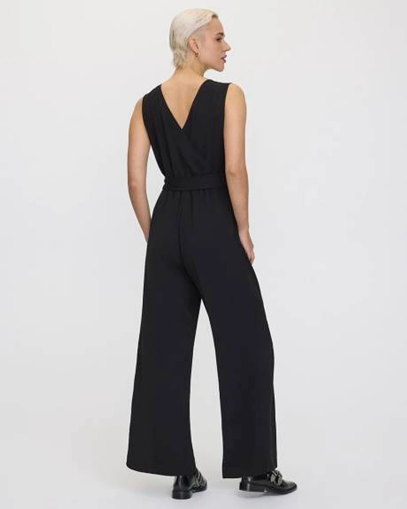 Sleeveless Jumpsuit with Wrap Detail at Back