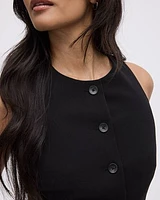 Veste sans manches à col rond