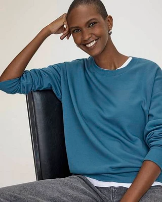 Long-Sleeve Crew-Neck Sweatshirt