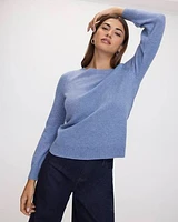 Cashmere-Blend Boat-Neck Sweater