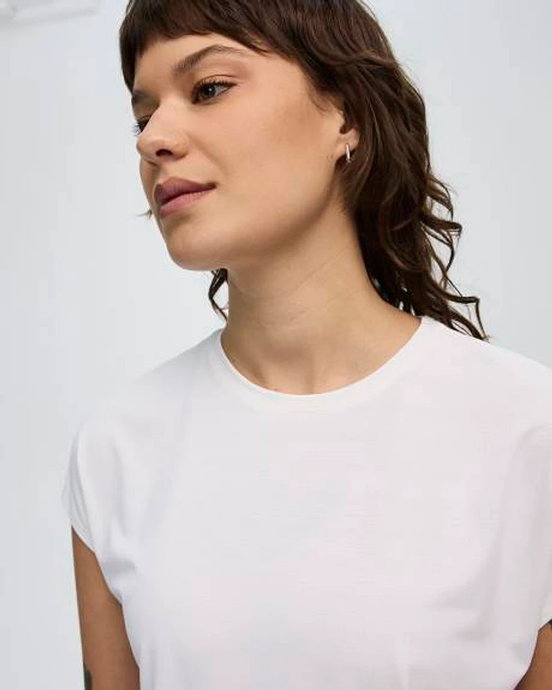 Extended-Sleeve Jacquard Tee
