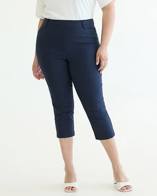 Slim-Leg High-Rise Capri Pants