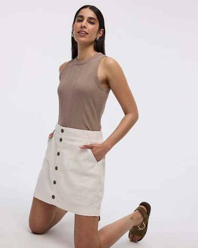 Linen Blend Skort