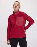 Veste à demi-zip en tissu polaire