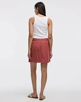 Jupe-short en mélange de lin